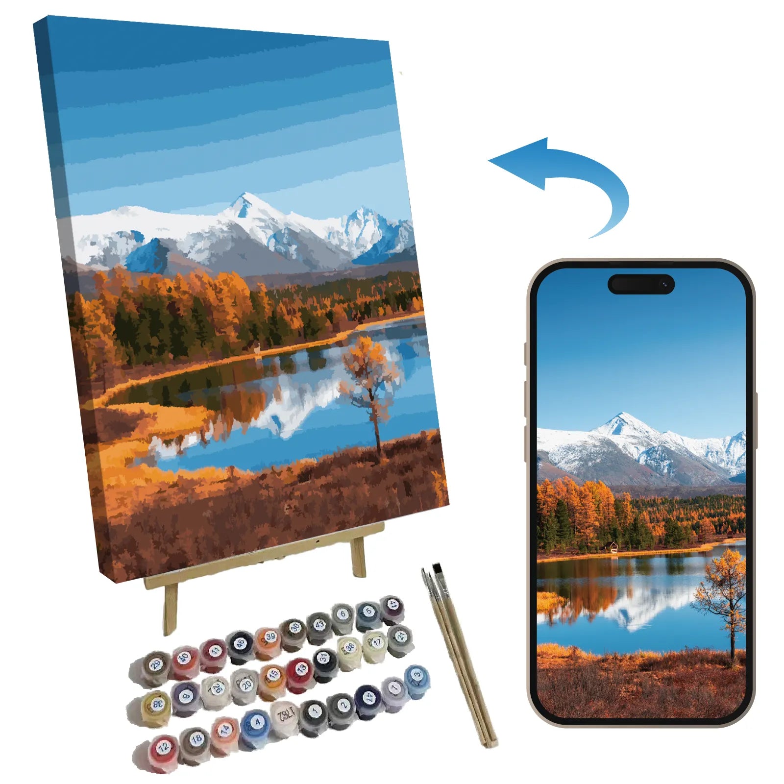 Custom Landscape Paint By Numbers product photo from 1001Canvas