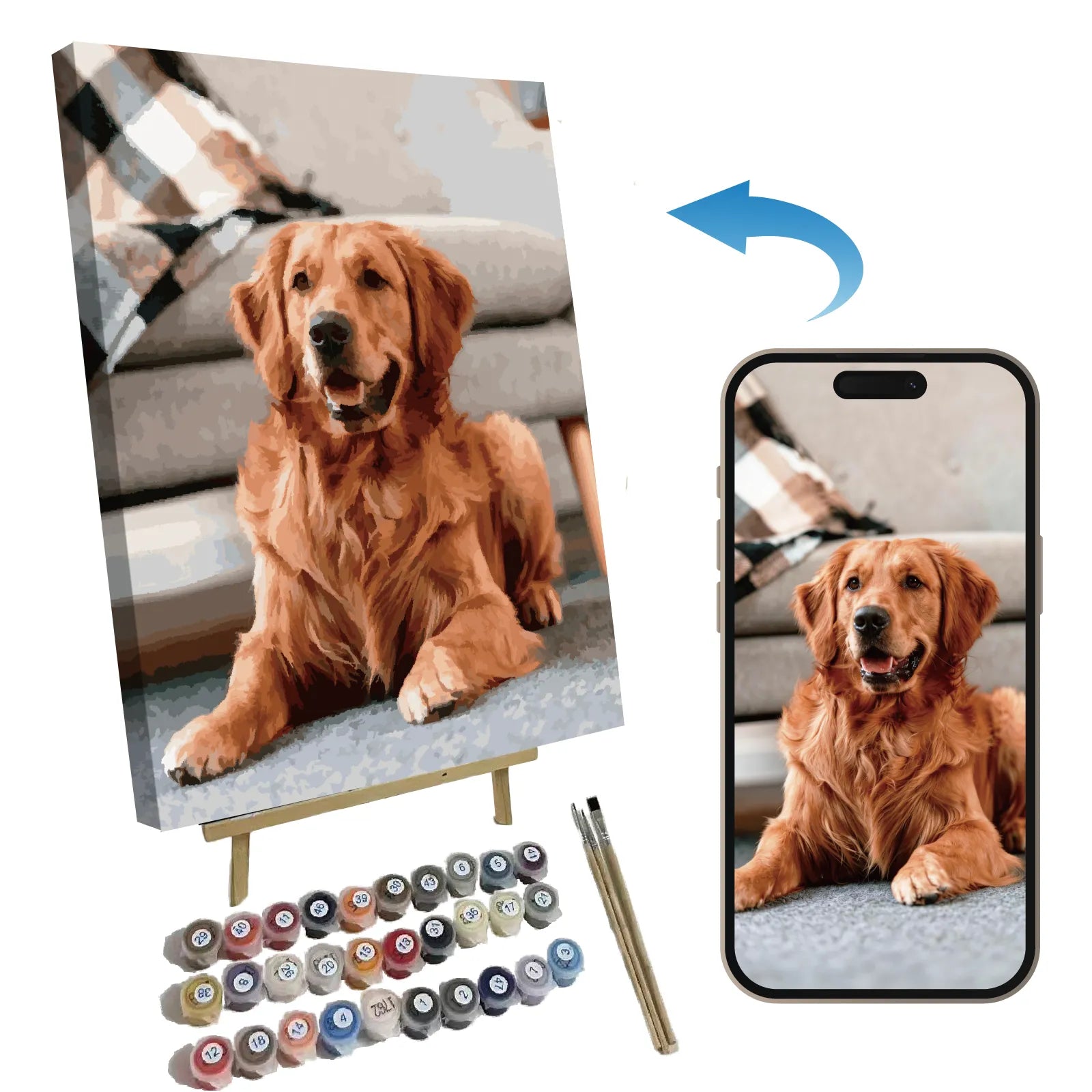 Custom Paint By Numbers product photo from 1001Canvas